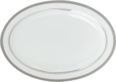 طقم تقديم سفرة بورسلان السيف غاليري، 86 قطعة - أبيض فضي product image 14