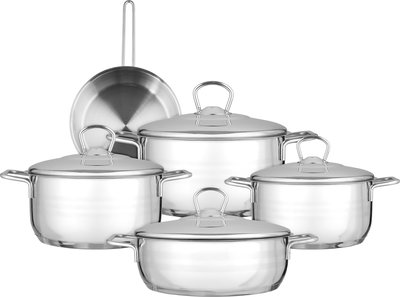 طقم قدور ستانلس استيل مايرولكس، 9 قطع - فضي product image 1