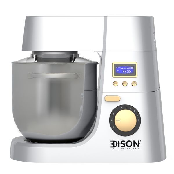 عجانة كهربائية إديسون تتانيوم، 4 وظائف، 6.5 لتر، 8 سرعات، 1800 واط - فضي product image 6
