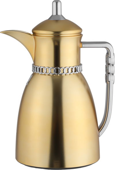 طقم ترامس بيان السيف غاليري، 0.7 / 1 لتر، 2 قطعة، حافظة داخلية زجاج حراري، يد فضي - ذهبي مطفي product image 6