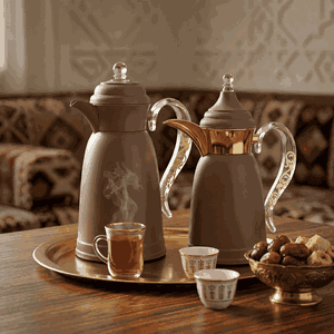 طقم ترامس قمر السيف غاليري، 0.7 / 1 لتر، حافظة داخلية زجاج حراري، هيكل خارجي استيل - كابتشينو product image 2