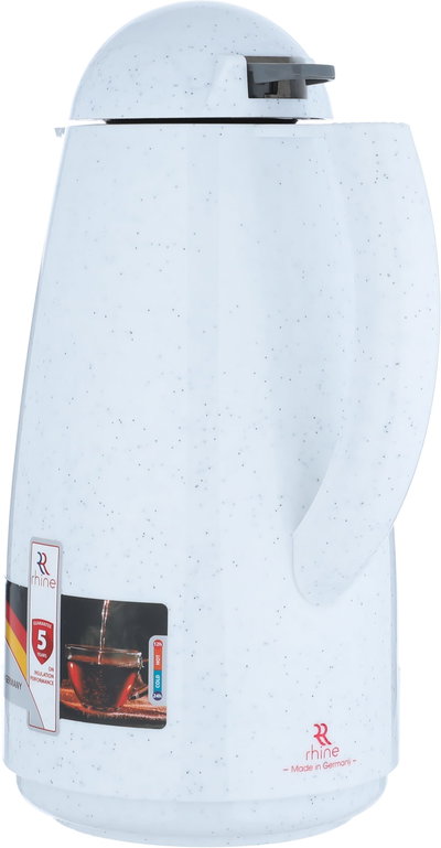 Thermos Rhine, 1 liter, thermal glass inner case, pressure switch - white product image 5