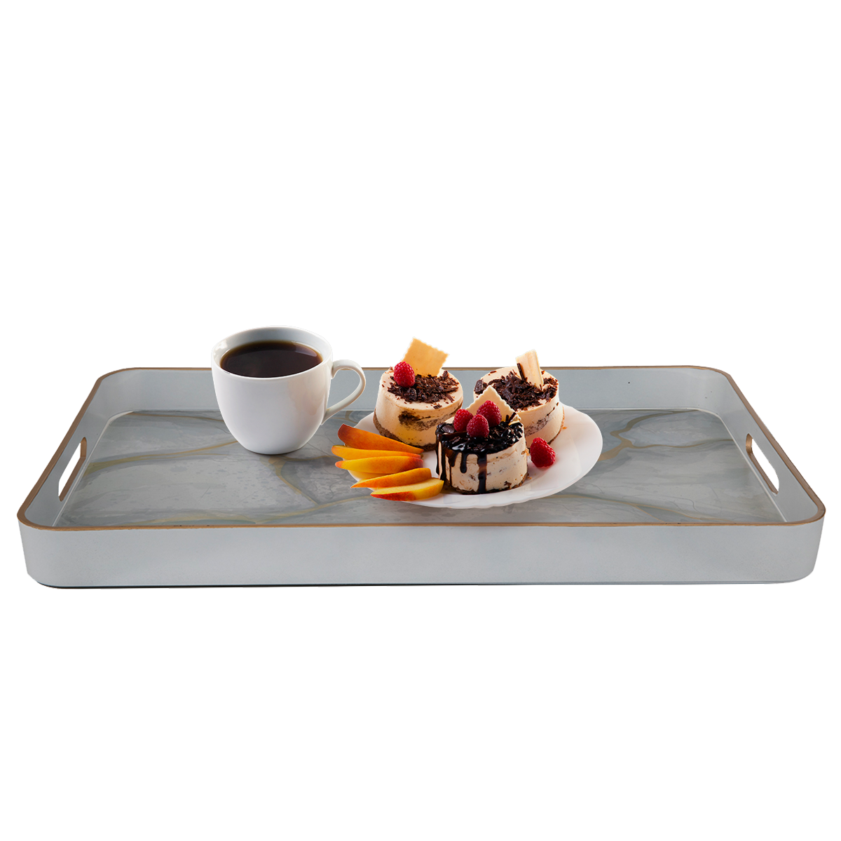Al Saif Gallery Fiber Presentation Topper, 4 x 30 x 4.3 cm, Rectangle - Gray product image