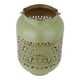 Al Saif Gallery steel candle holder with gold handle, 15 x 15 x 25 cm, large - olive product image 2