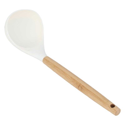 مغرفة شوربة سيلكون السيف غاليري، يد خشب - بيج product image 3