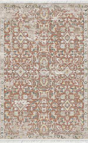 سجاد ريوف خيوط صوف القفاري، 1.60×2.40 متر - بيج برتقالي غامق product image