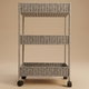 Al Saif Gallery Wicker Food Cabinet, 3 Shelves, 77.5X33X52 Cm - Gray product image 1