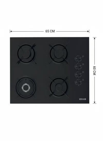 موقد غاز مدمج كومتل، 60×65 سم، 4 شعلات، C65-40BTF - اسود product image 3