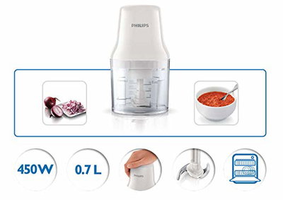 مفرمة لحوم فيليبس، 450 واط، 0.7 لتر، 2 شفرة، HR1393/01 - ابيض product image 4