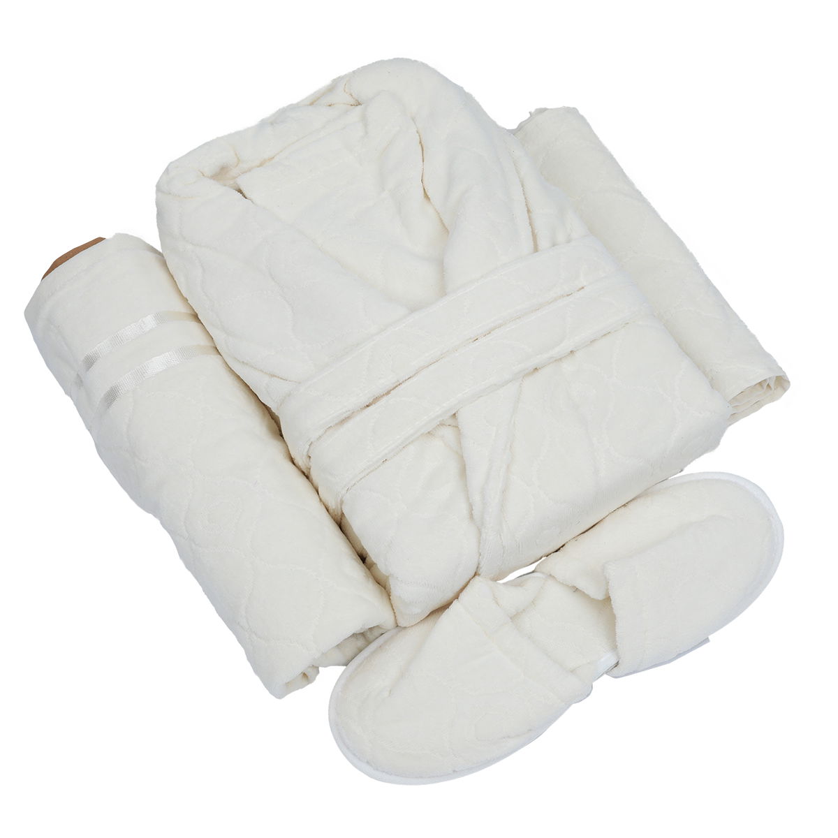 طقم روب حمام قطن مورا، إسباني، 12 قطع - بيج + وردي غامق product image 2