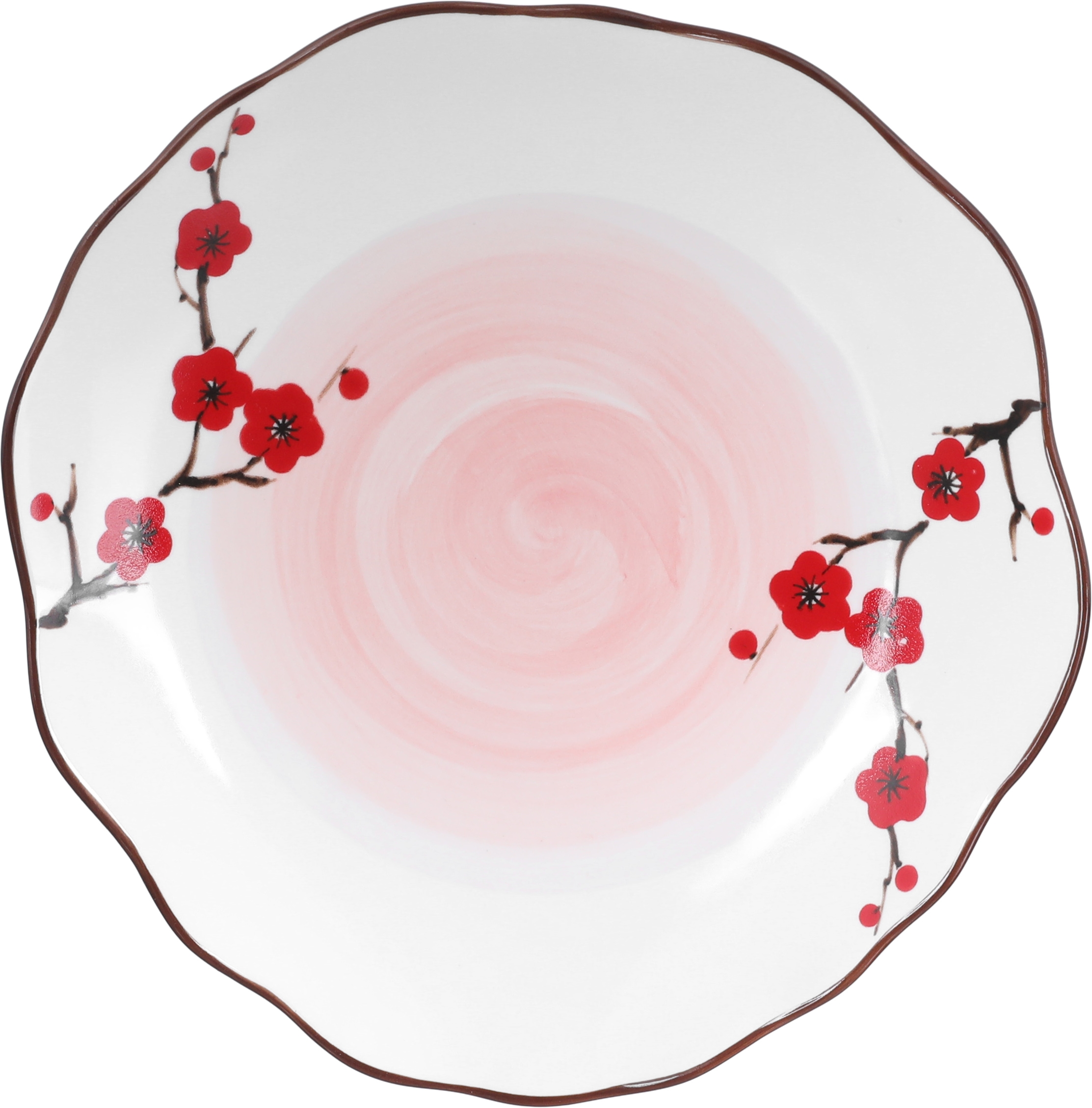 Al Saif Gallery porcelain dessert plate, 22.2 cm - white-brown product image