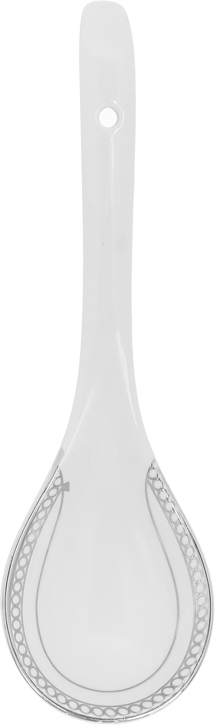 طقم سفرة بورسلان ريدج، 110 قطعة - ابيض فضي product image 5