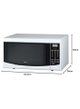 فرن و ميكرويف كولن، 1200 واط، 20 لتر، 802100002 - ابيض product image 2