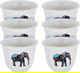 Al Saif Gallery porcelain Arabic coffee cups set, 6 pieces, elephant pattern - white product image 1