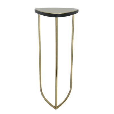 طاولة مثلث بحافة اسود بقاعدة استيل السيف غاليري، 36×30×62 سم - ذهبي product image 1