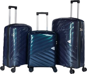 Limra LMA-1930 Polypropylene Luggage Set, 3 Sizes, 4 Wheels - Black product image