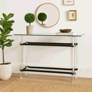 مدخل استقبال اكريليك زجاج، 80×140×40 سم - اسود شفاف product image 2