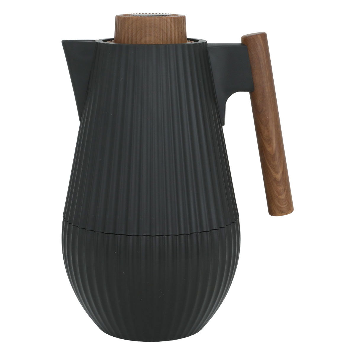 Al Saif Gallery thermos, 1 liter, compressor, thermal glass inner container, plastic outer shell - black product image