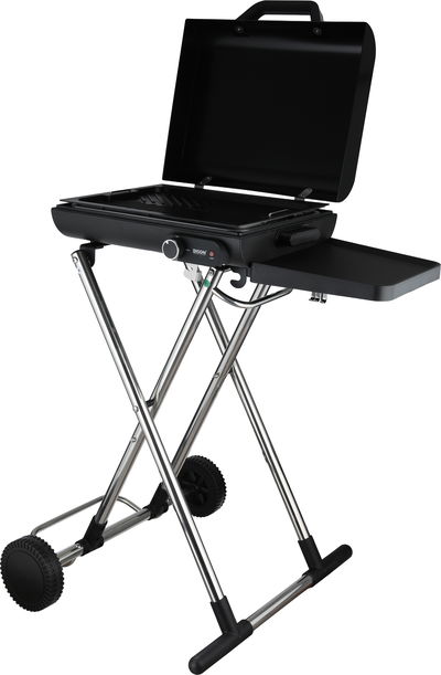 Edison RO928-K Stainless Steel Portable Electric Grill, 1830-2180 Watts, Stand, Wheels, 240°C - Black Silver product image 5