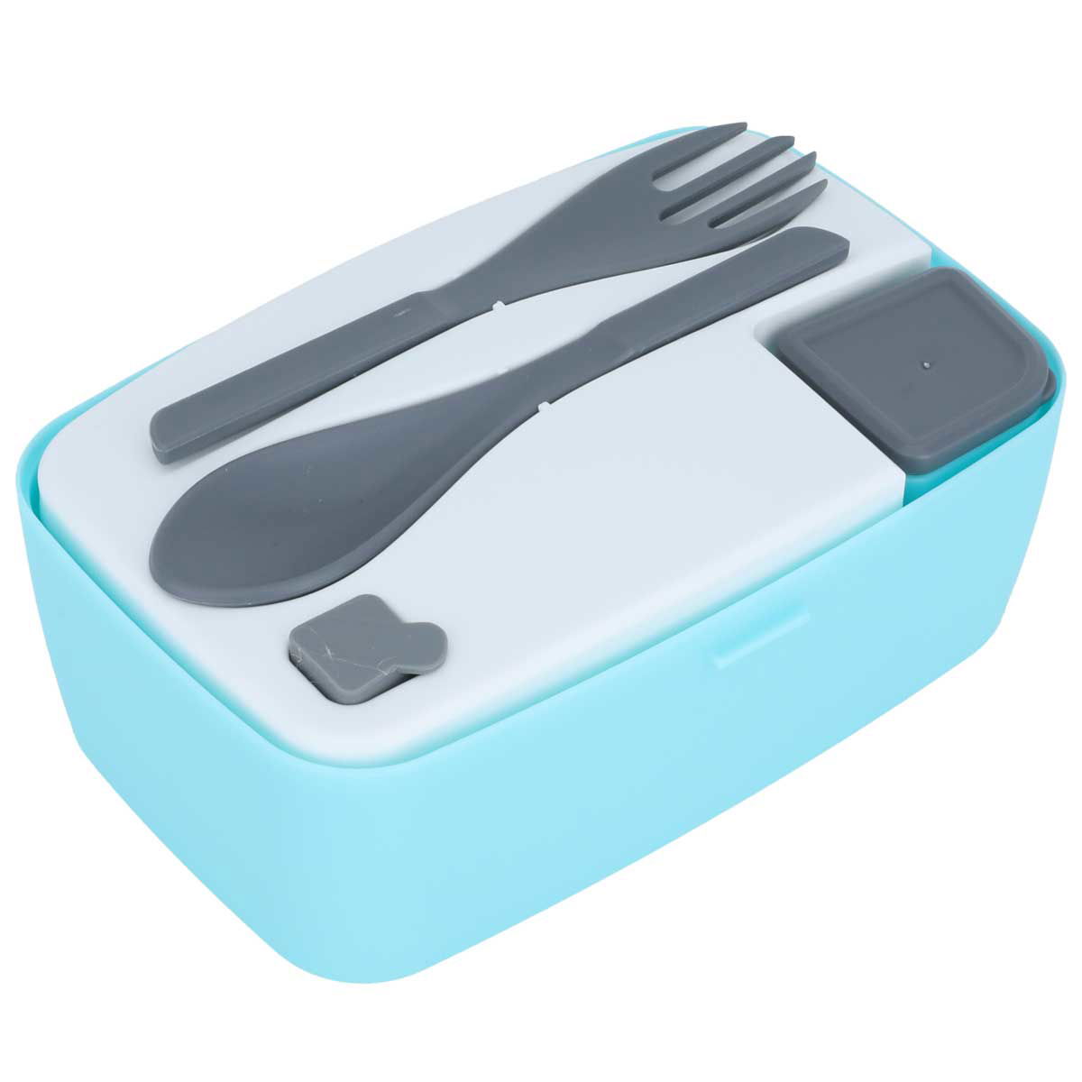 Al Saif Gallery Plastic Lunch Box, 880 ml, Rectangle, 3 Pieces - Blue 880 ml product image 2