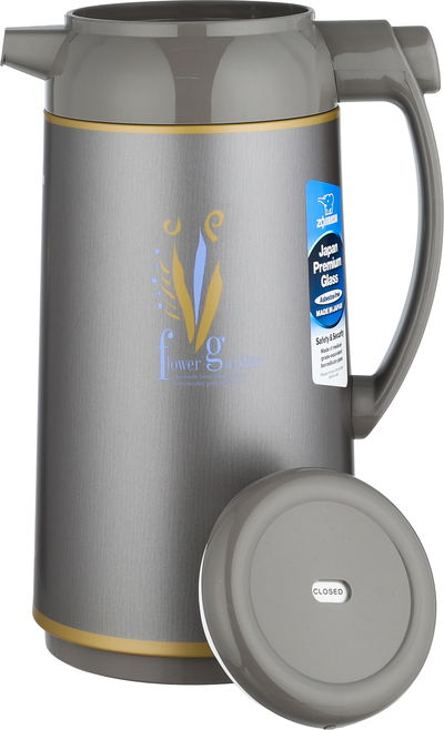 ترمس أبو فيل زوجرشي، 1 لتر، حافظة داخلية زجاج، مفتاح تأمين - رصاصي ذهبي product image 4