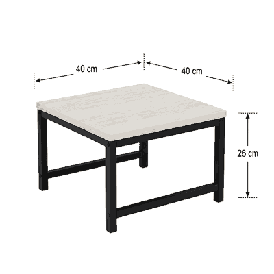 طقم طاولات خشب MDF، 5 قطع - اسود بيج product image 4