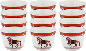 Al Saif Gallery Saudi Porcelain Coffee Cup Set, 12 Pieces - Multicolor product image