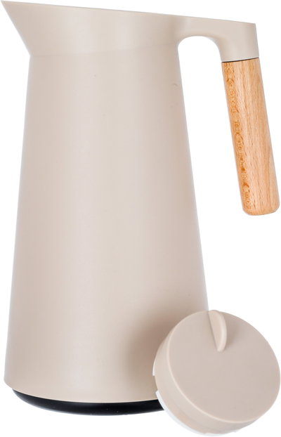 Linda Timeless Thermos, 1 Liter, Wooden Handle, Thermal Glass Inner Container, Pressure Cooker - Light Brown product image 5