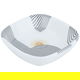 Al Saif Gallery Porcelain Serving Plate, 10X10X3 Cm, Square - Black White product image 1