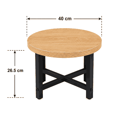طقم طاولات خشب MDF و معدن، 5 قطع - اسود بني product image 4