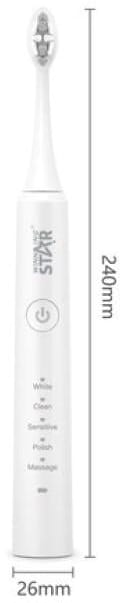 فرشاة الأسنان ويننج ستار، 1.5 واط، 5 اوضاع، ذاكرة داخلية، ST-9810 - ابيض product image 2
