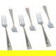 Al Saif Gallery steel tea spoon set, engraved with golden script, 6 pieces - silver product image 2
