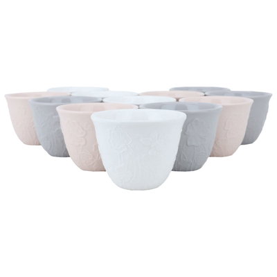 طقم فناجين قهوة عربي بورسلان السيف غاليري، 12 قطعة - ملون product image 1