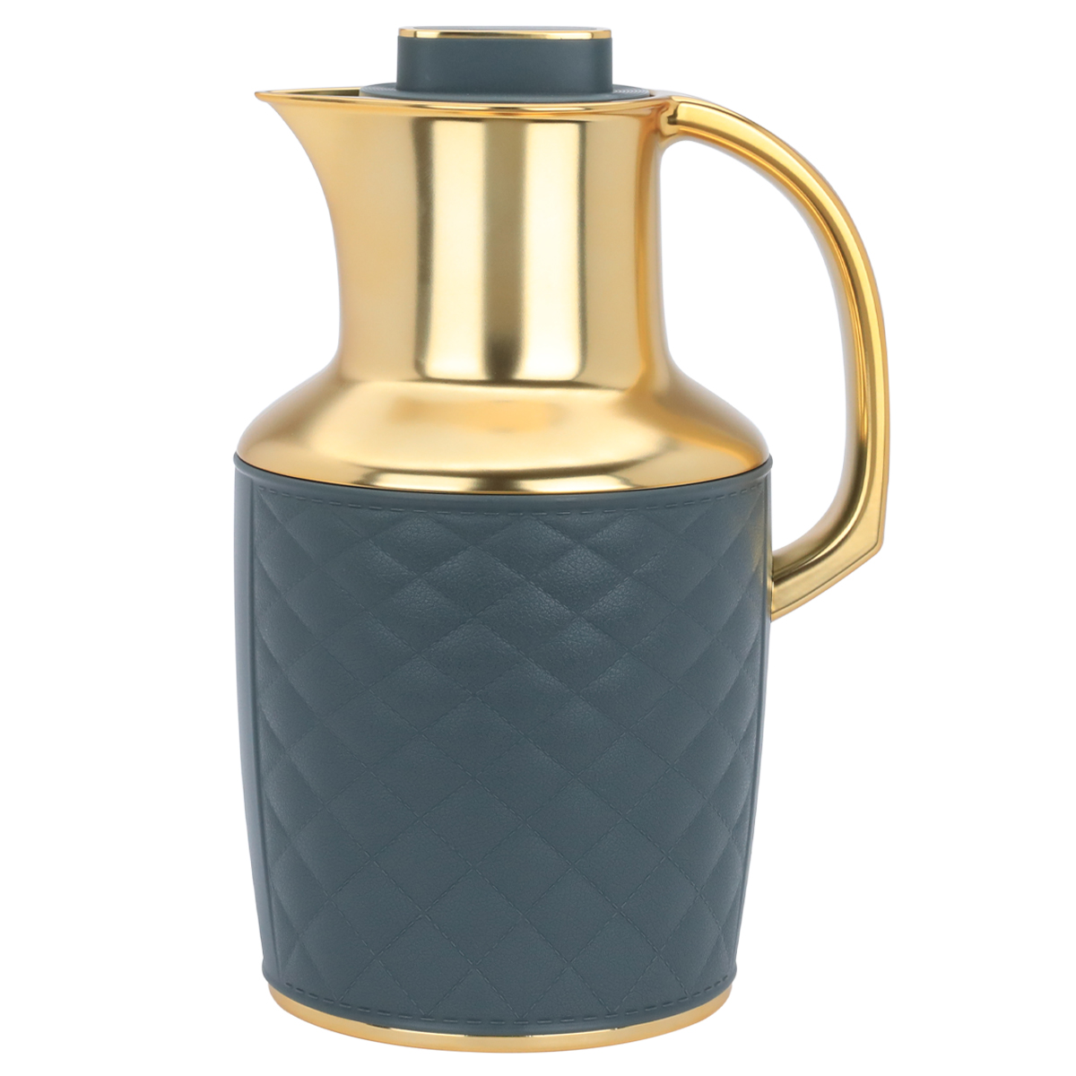 Timeless Lara Glass Thermos, 1 liter, plastic outer shell - dark gray golden product image 1
