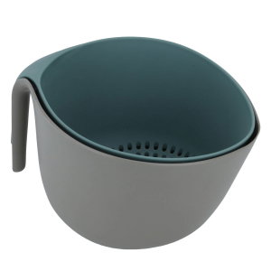 Al Saif Gallery Plastic Bowl With Strainer, 24X24X15 Cm - Grey product image 2