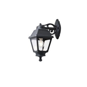 Outdoor wall light, made of durable resin plastic, E27 bulb base, 25.5 x 43 cm - Black product image 2