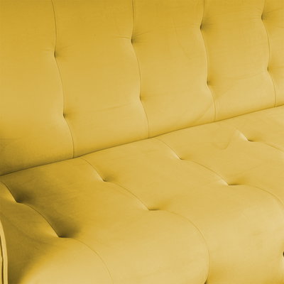 كنبة سرير مونتيلا خشب سويدي باك كومفورت، 190x70x90 سم، قماش مخمل - ذهب product image 5