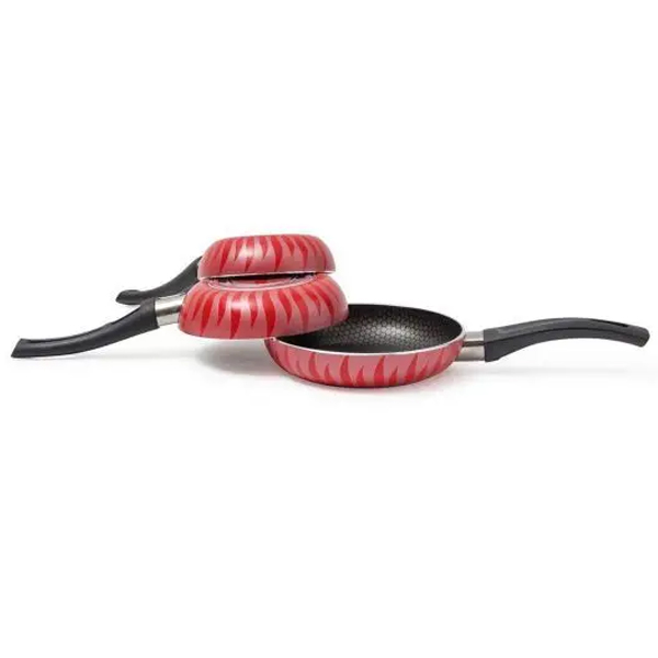 Al Saif Gallery Tefal Red Flame Cookware Set, 3 Pieces - Black Red product image