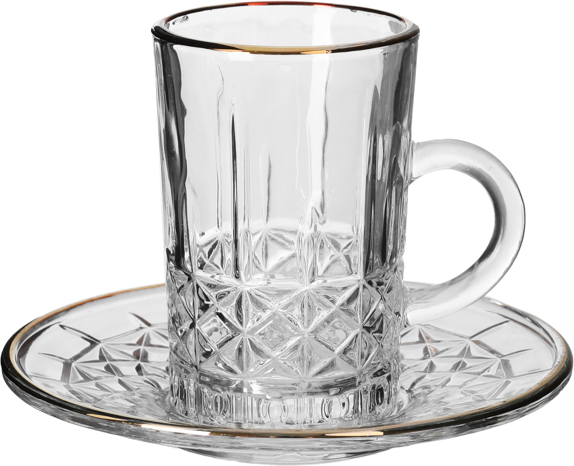 طقم تقديم بيالات شاي وقهوة زجاج السيف غاليري، 30 قطعة - شفاف product image 5