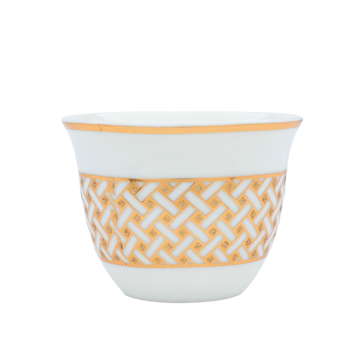 Al Saif Gallery porcelain Arabic coffee cups, 12 pieces - white product image
