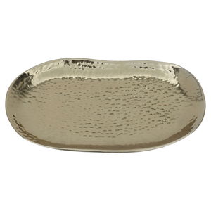 Al Saif Gallery Steel Serving Plate, 22X20X2 Cm - Gold product image