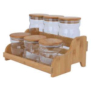 Al Saif Gallery Glass Lid Spice Jar Set, 6 Pieces - Clear product image