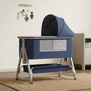 سرير اطفال حديد، 80×50 سم - ازرق product image 2