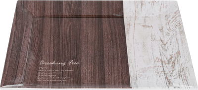 صينية تقديم بلاستيك السيف غاليري، 30×30×2 سم، مربع- أبيض بني product image 2