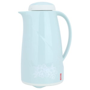 Helios Thermos, 1 liter, tree pattern, thermal glass inner case, pressure - sky blue product image 2