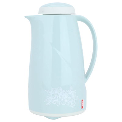 Helios Thermos, 1 liter, tree pattern, thermal glass inner case, pressure - sky blue product image 2