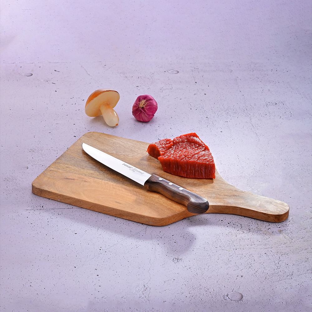 سكين تقطيع أستيل بيرجي، 7 بوصة، يد خشب - فضي بني product image