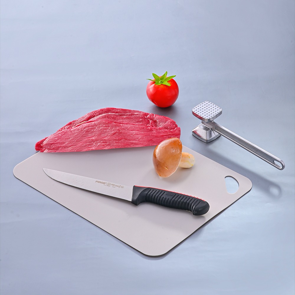 Bergy Stainless Steel Meat Knife, 8-inch, Plastic Handle - Black   Red product image