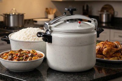 قدر ضغط جرانيت السيف بلص، 9 لتر - أبيض product image 5