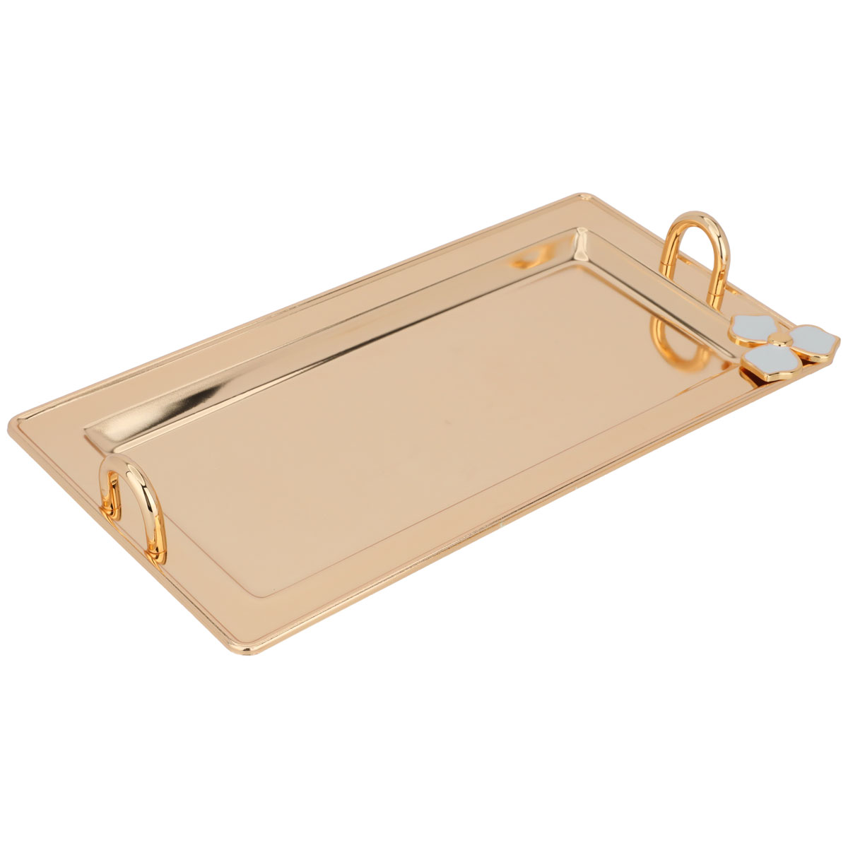 Alif Gallery Serving Trays Set With Dates, Steel, 3 Pieces - Gold product image 2